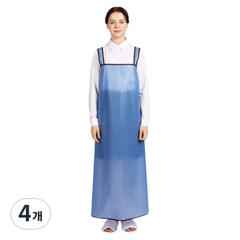 웰프런 메쉬 방수 앞치마 H형 대, 스카이블루, 4개