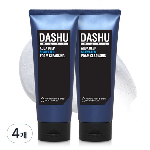 다슈 아쿠아 딥 씨워터 폼클렌징, 4개, 150ml
