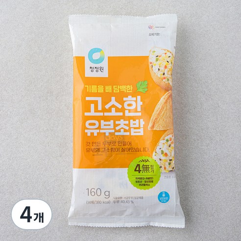 청정원 고소한 유부초밥, 160g, 4개