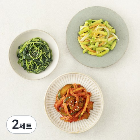 집반찬연구소 계절삼색나물 애호박나물 110g + 새콤달콤도라지무침 100g + 참나물 80g, 2세트