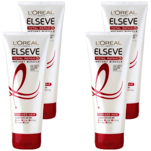 로레알파리 토탈리페어5 인스턴트 미라클 헤어팩, 170ml, 4개