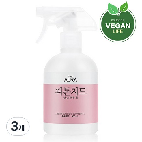 AURA 피톤치드 탈취제 은은한향, 500ml, 3개