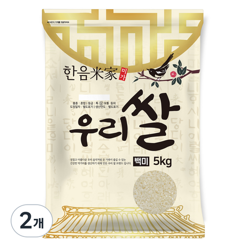 한음미가 2024년산 햅쌀 우리쌀 백미 상등급, 5kg, 2개
