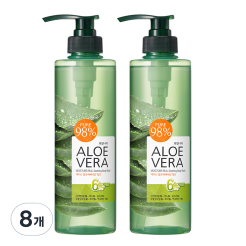 과일나라 알로에 수딩젤 바디워시, 500ml, 8개