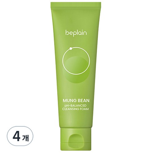 비플레인 녹두 약산성 클렌징폼, 80ml, 4개