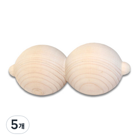제이준 편백나무 더블볼, 5개, 혼합색상