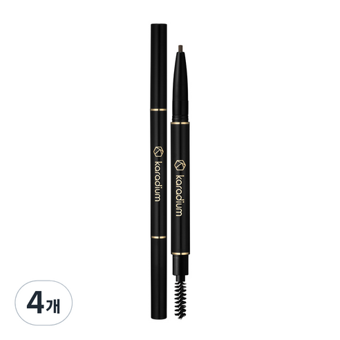 카라디움 오토 아이브로우 펜슬 0.18g, 3호 리얼브라운, 4개