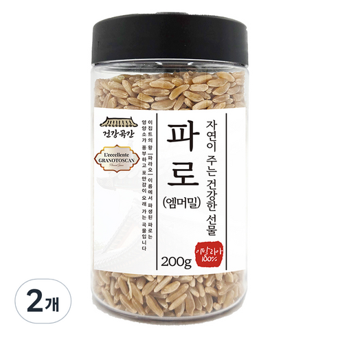 건강곡간 파로 엠머 밀, 200g, 2개