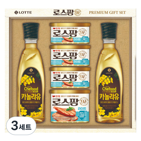 롯데웰푸드 로스팜97 라이트 혼합 1호 선물세트, 3세트
