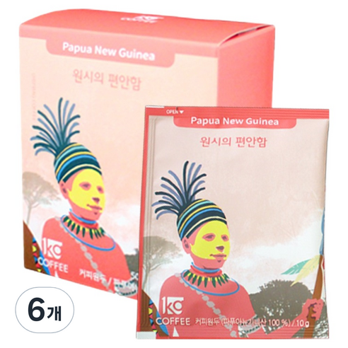 일킬로커피 원시의 편안함 드립백 커피, 10g, 5개입, 6개