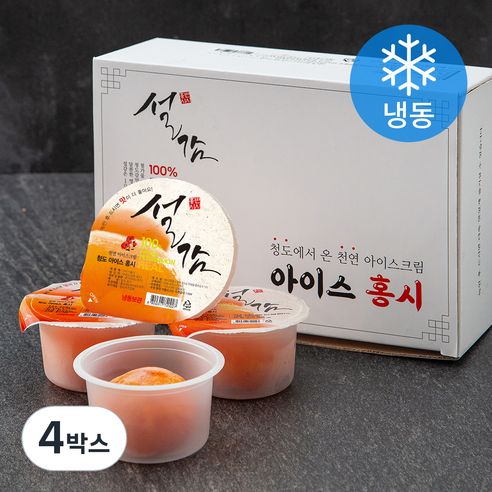 설감 천연아이스크림 아이스홍시 12개입, 1.08kg, 4박스