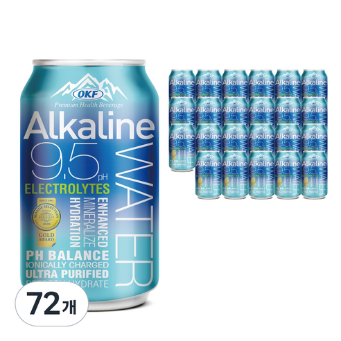 오케이에프 알카라인워터, 72개, 340ml