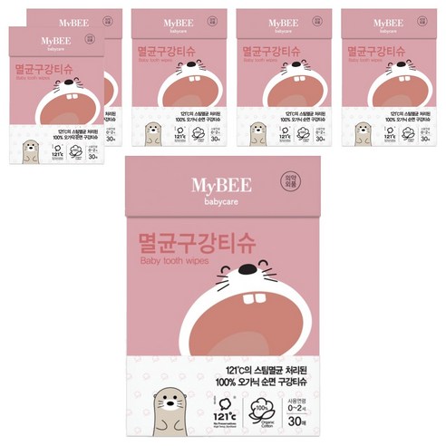 마이비 멸균 아기 구강티슈 30p, 249g, 6개