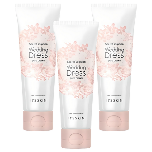 잇츠스킨 시크릿 솔루션 웨딩드레스 퓨어 크림 100ml, 화이트, 3개