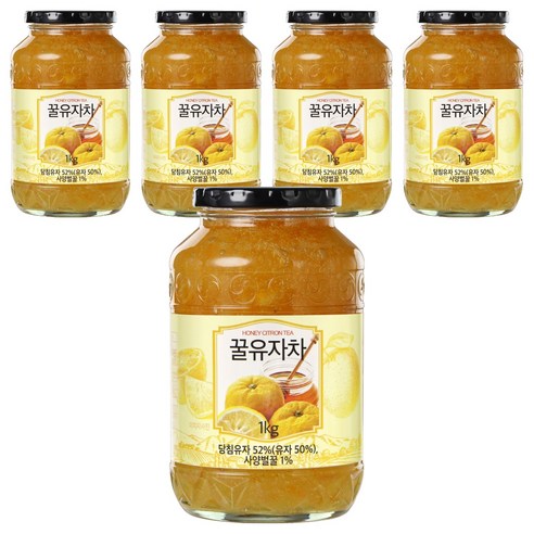 초록원 꿀유자차, 1kg, 5개, 1개, 1kg