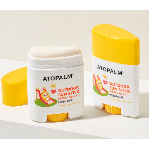 아토팜 유아용 야외놀이 선스틱 SPF50+ PA++++, 21g, 2개