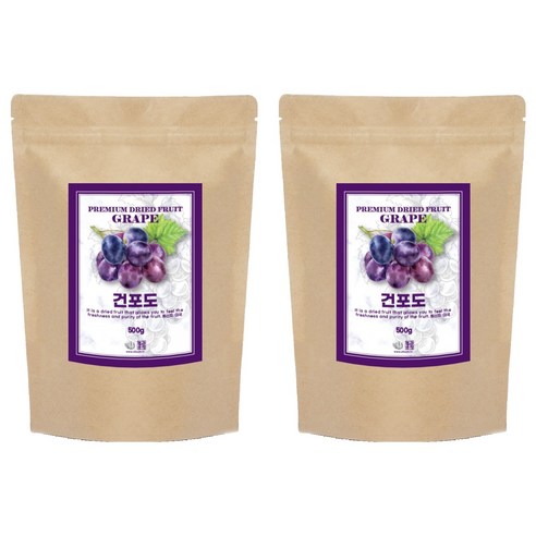 견과공장 건포도, 500g, 2개