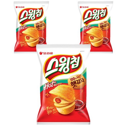 스윙칩 핫 볶음고추장맛, 60g, 3개