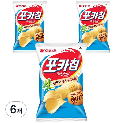 오리온 포카칩 오리지널, 137g, 6개