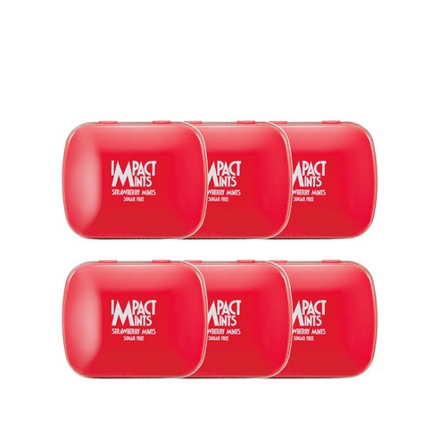 임팩트민트 스트로베리 캔디, 14g, 6개