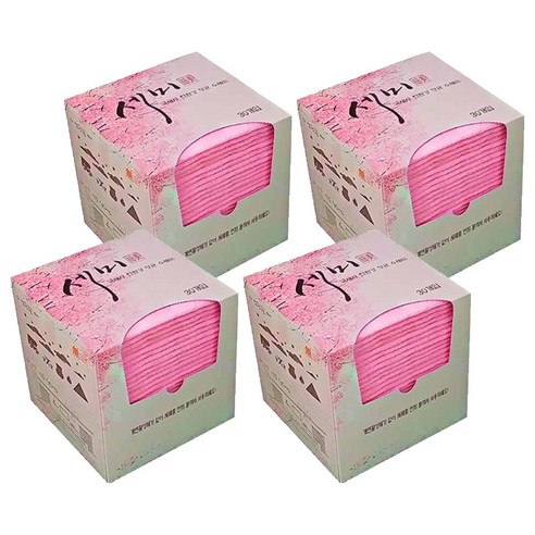 세미 뽑아쓰는 수세미 핑크, 30개입, 4개