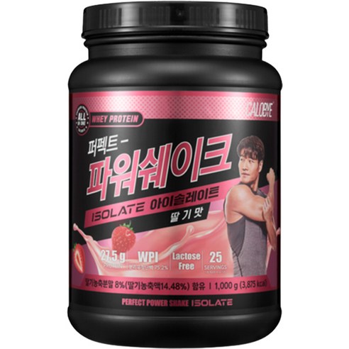 칼로바이 퍼펙트 파워쉐이크 아이솔레이트 프로틴파우더 딸기맛, 1kg, 1개