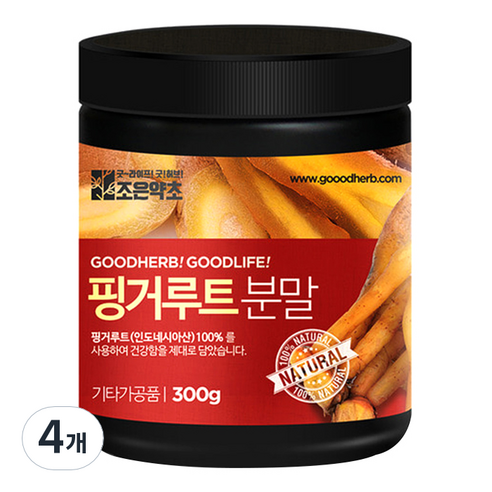 조은약초 프리미엄 핑거루트 분말, 4개, 300g