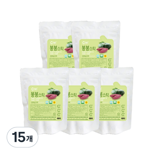 오늘도 유기농 쌀과자 봉봉스틱, 단호박고구마, 25g, 15개