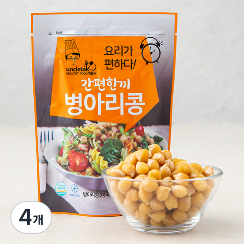 엉클탁 간편한끼 병아리콩, 120g, 4개