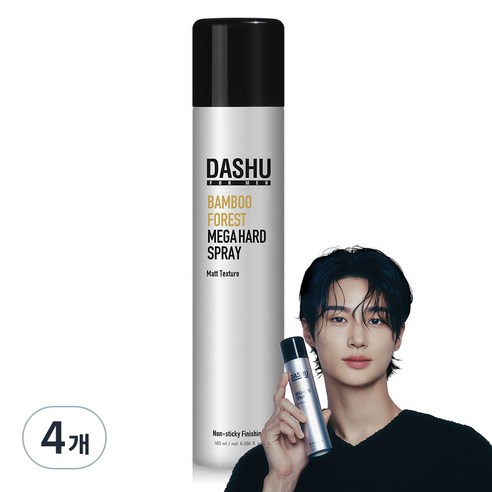 다슈 포 맨 밤부 포레스트 메가 하드 헤어 스프레이, 180ml, 4개