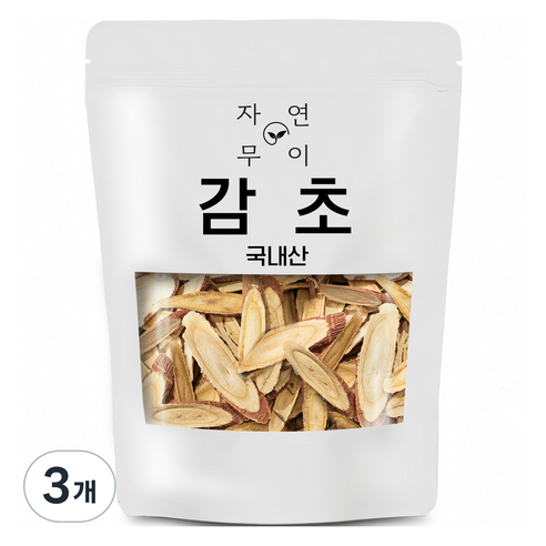 자연무이 국내산 감초, 100g, 3개
