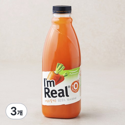 풀무원 아임리얼당근 주스, 700ml, 3개