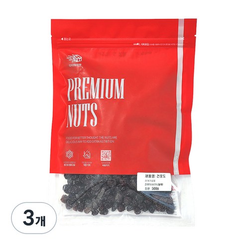 다다모마켓 건포도, 500g, 3개