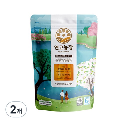 연고농장 Real호박차 티백, 1g, 25개입, 2개
