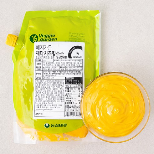 베지가든 체다치즈향 소스, 1kg, 1팩