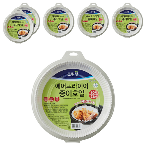 크린랲 에어프라이어 종이호일, 23cm, 30개입, 6개