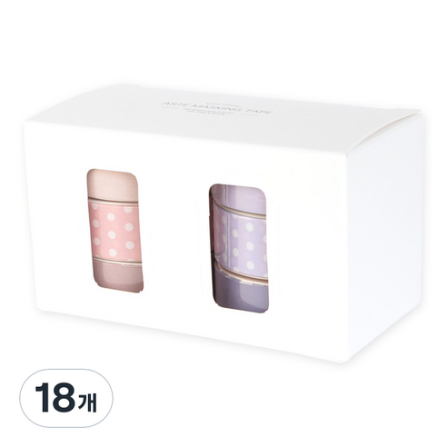 모노라이크 아르떼 마스킹테이프, Peony + Grape, 18개