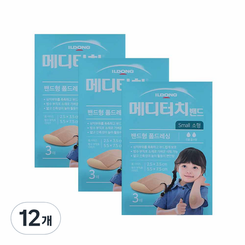 일동제약 메디터치 탄력밴드 소형 3p, 12개