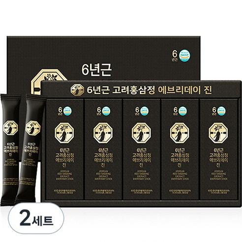 자연허브 6년근 고려홍삼정 에브리데이 진 홍삼스틱 30p + 쇼핑백, 450g, 2세트