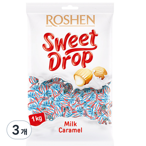 ROSHEN 스윗 드롭 캔디, 1kg, 3개