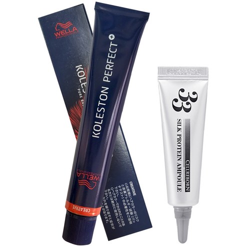 웰라 콜레스톤 퍼펙트 플러스 염색제 80g + 셀리본 33 실크 프로틴 앰플 12ml 세트, 1세트, 14/1(염색제)