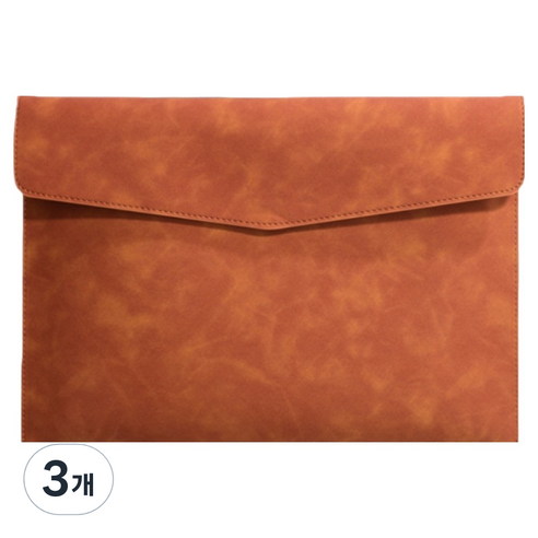 통근창고 A4 서류 파일 케이스 330 x 235 mm, 브라운, 3개