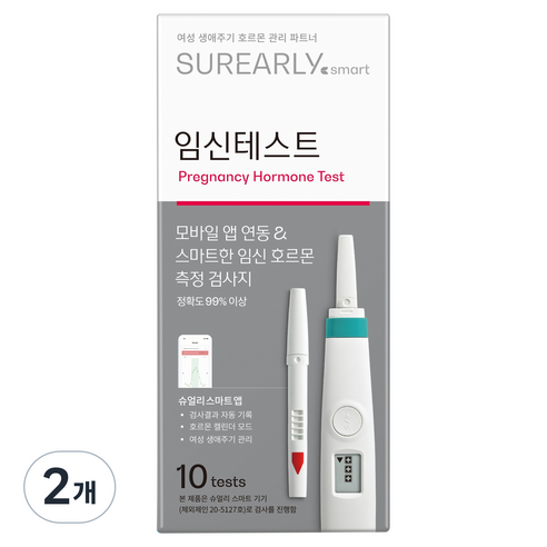 슈얼리 스마트 임신테스트기 기기 별매, 10개입, 2개