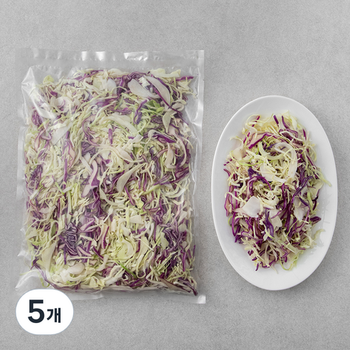 샐러드용 양배추와 적채, 500g, 1개, 5개