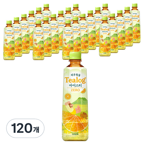 티로그 제주청귤 아이스티 녹차 제로, 500ml, 120개