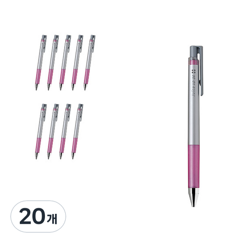 파이롯트 쥬스업 젤잉크펜 0.4mm LJP-20S4, 메탈릭핑크, 20개