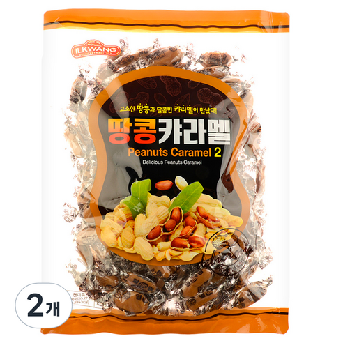 일광제과 땅콩캬라멜2, 1kg, 2개