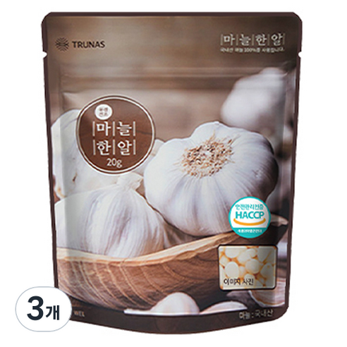 자연한알 간편양념 마늘한알, 3개, 20g