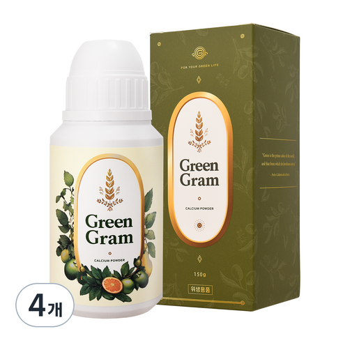 그린그램 칼슘파우더 과일 세정제, 150g, 4개
