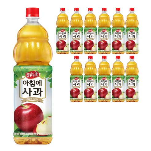 해태음료 과일촌 아침에 사과, 1.5L, 12개